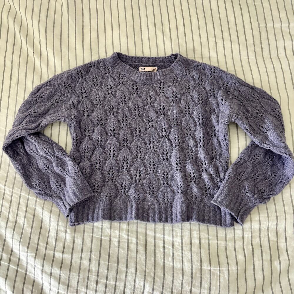 Light purple knit crew neck sweater - size S